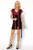 Szlafrok Kumiko LC 90428 Pink Rosses Collection Black Czarny LivCo Corsetti Fashion rozmiar - S/M